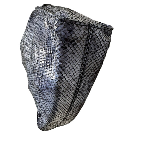 Sondra Roberts Hobo Blue Shoulder Bag Faux Snakeskin - Picture 5 of 6